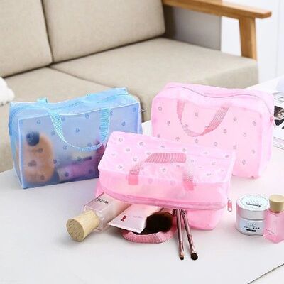 Women's Portable Travel Wash Bag Transparent Waterproof Cosm