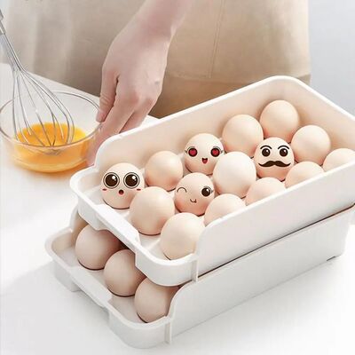 Plastic Refrigerator Egg Crisper Convenient Anti-collision W