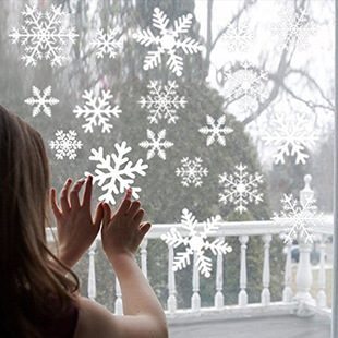 27Pcs Christmas Snowflake Window Sticker Christmas Wall