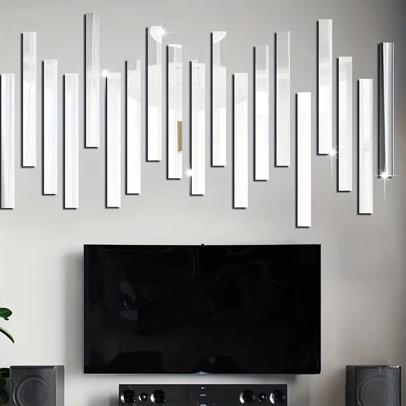 10pcs TV Background Frame Decorative Lines Wall Stickers Lon