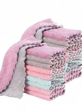 10pcs Super Absorbent Microfiber Cleaning Cloths - Random Co