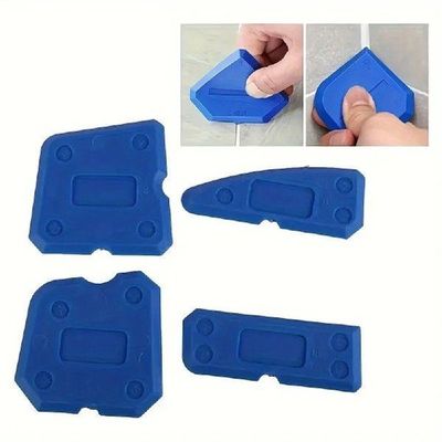4pcs Silicone Glass Cement Scraper Sealant Grout Remover Too