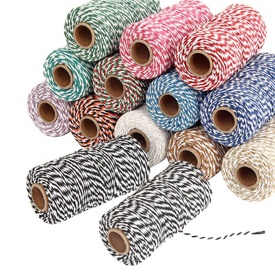 100 Meters/roll 2mm Cotton Baker Twine Rope Cord Christmas