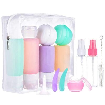 Travel Refillable Bottle Set Spray Lotion Shampoo Shower Gel