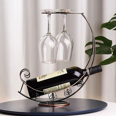 Creative Metal Wine Rack Hanging Wine Glass Holder Bar Stand
