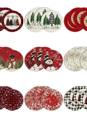 Christmas Placemat Round Placemat Decorative Kitchen Table L