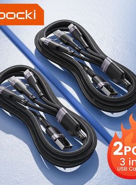 3-in-1 USB Type C Charger Wire For iPhone Huawei Type-C Mobile Phone Data Cord USB Micro Quick Charg