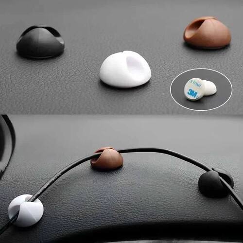 6PCS Car USB Cable Organizer Fixer Self-Adhesive Cable Brack