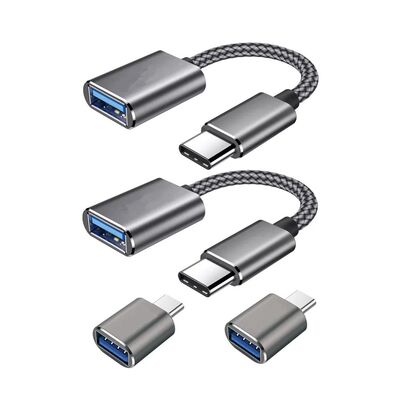 4PCS/Set Type C To USB 3.0 Cable Adapter OTG Data Converter Cord USB C Male to USB 3.0 Female Cable