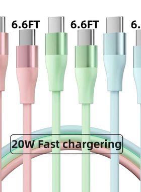 3 Pack 20W USB C to Type C Cable Quick Charging Power Cord for iPhone15 Series/Huawei Series/OPPO Se