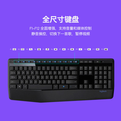 Mk345 Wireless Keyboard And Mouse Set Office Home Desktop La