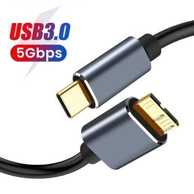 Micro B USB C 3.0 Cable TypeC to USB 3.0 Micro B Cable Connector 5Gbps External Hard Drive Disk Cabl