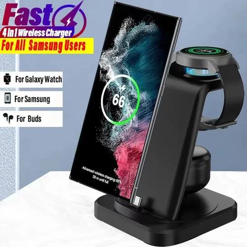 4In1 Quick Wireless Charger Station for Samsung S23 S22 S21