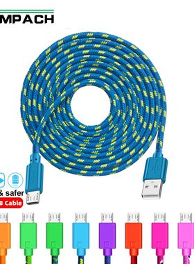 Nylon Braided Micro USB Cable 1m/2m/3m Data Sync USB Charger Cable For Samsung HTC LG Huawei Android