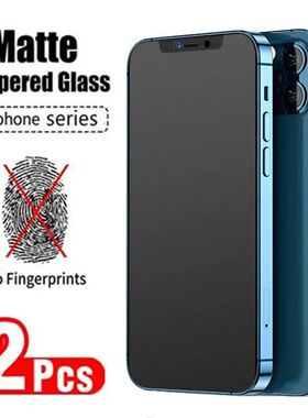 2PCS Matte HD Screen Protector For iPhone 11 12 13 14 15 Pro Max Tempered Glass For iPhone X XS MAX