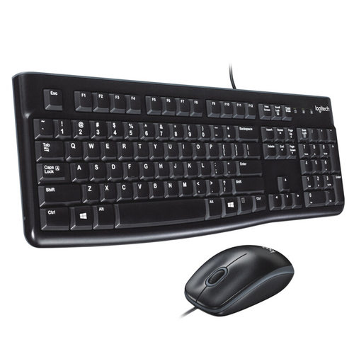Mk120 Full-size Wired Keyboard And Mouse Set Computer Deskto