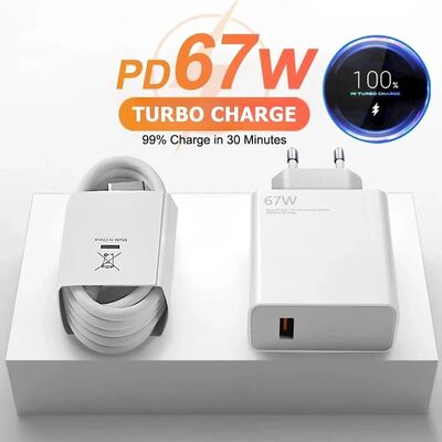 6A 67W Ultra Quick Charger Cable for 11 12 Lite 13T Redmi Note 10 11T 12T 13 POCO X3 X4 F4 Quick Cha