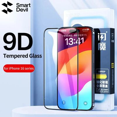 Full Cover Tempered Glass for iPhone 16 Pro Max 16Pro Screen Protector for iPhone 15Pro 15 Pro Max H
