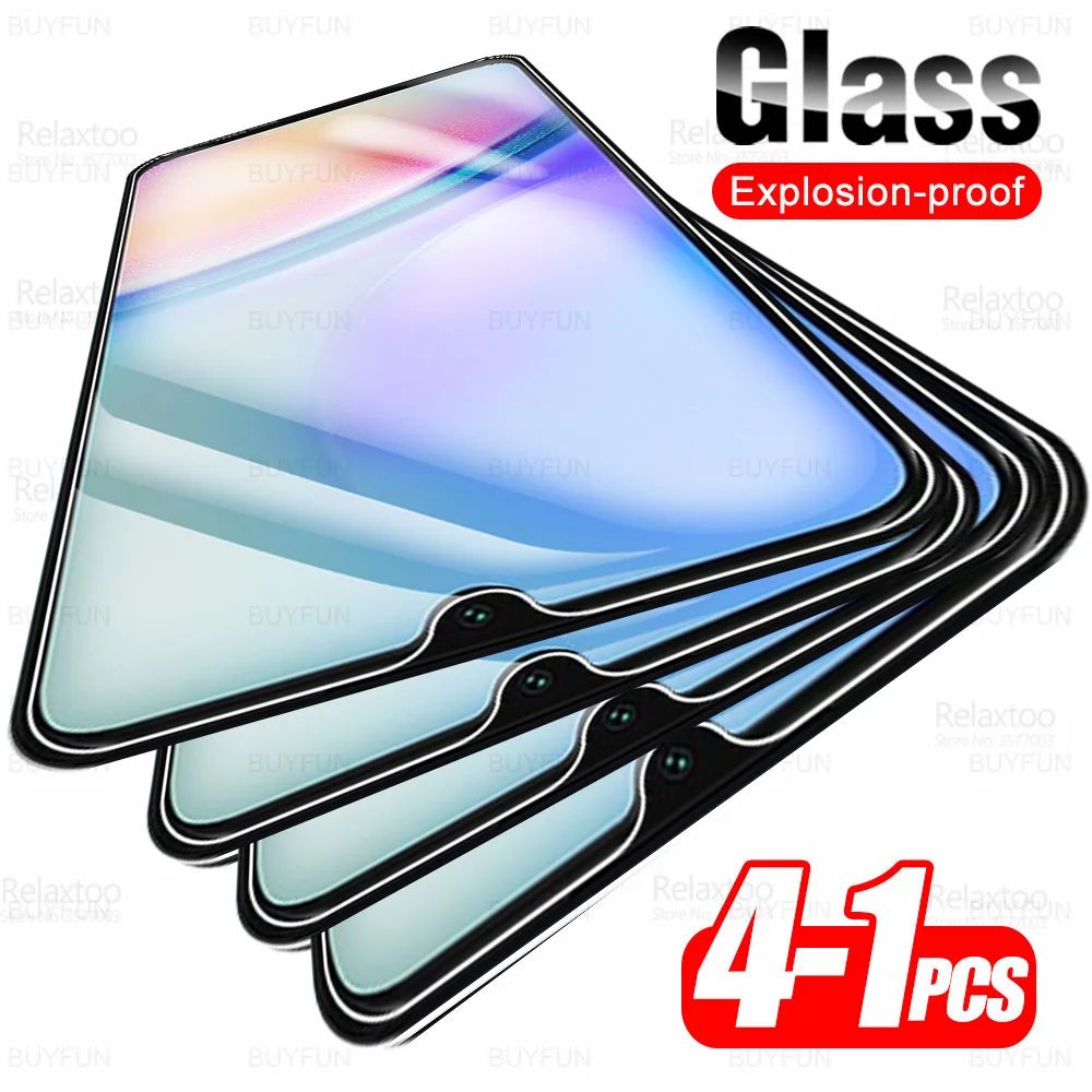 1-4Pcs Full Cover Tempered Glass For Samsung Galaxy A05s A05 A15 4G A25 A35 A55 5G A06 A16 A26 A36 A