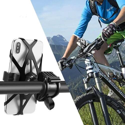 Bike Motorcycle Phone Mount Tether X Web Grip Silicone Cell