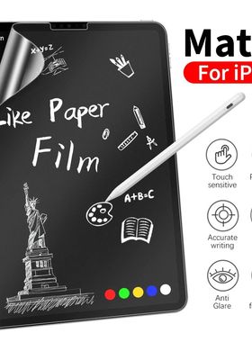 For iPad 10 9 9th 10th Generation 10.9 Pro 13 11 M4 M2 12.9 6th Paper Film Like Screen Protector Air