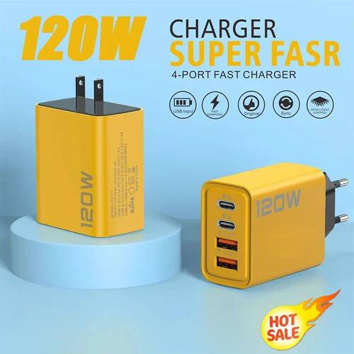 120W QC 3.0 Type C USB Charger PD Quick Charge For iPhone 12 13 Samsung S21 Huawei Mobile Phone EU/U