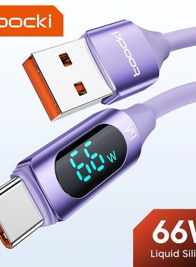 66w Cable USB Type C Quick Charging Digital Display Data Wire For iPhone 15 Oneplus Realme Huawei Sa