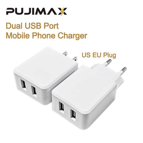 Dual USB Mobile Phone Charger EU US Plug Travel Wall Charger Adapter For iPhone Samsung Huawei Charg