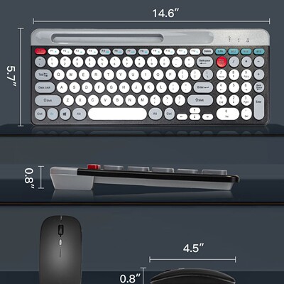 Dual-mode Wireless Bluetooth Card Slot Keyboard And Mouse Se