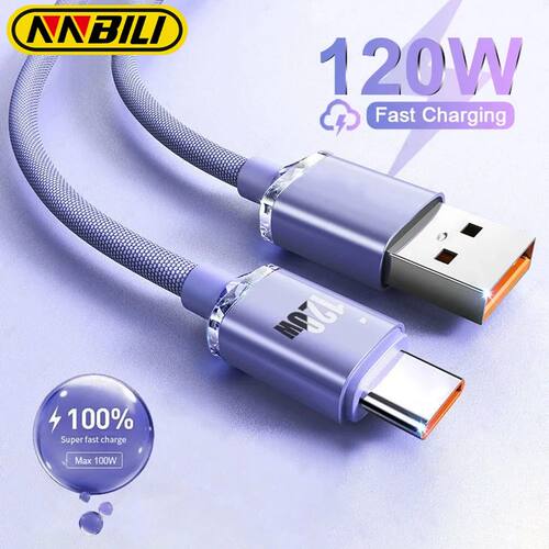 120W 6A Quick Charge USB Type C Quick Charge Cable For Samsung Realme Huawei Phone Quick Charging Ca