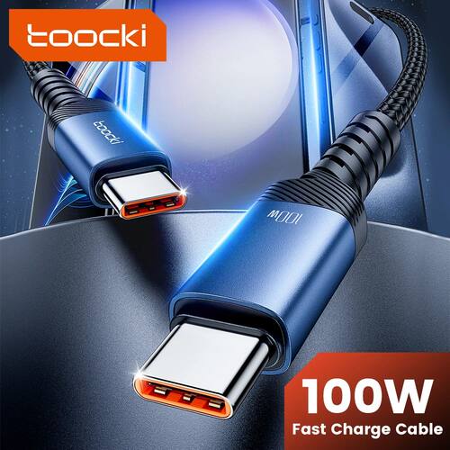 Type C to Type C Cable 100W PD Quick Charging Charger USB C to USB C Cable For POCO F3 Realme Macboo