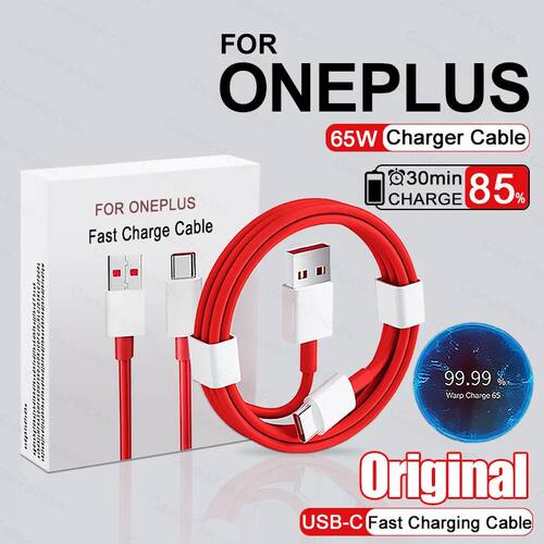 PD3.0 65W 6A Super Quick Charging Cable For OnePlus 9RT 9R 8 7 Pro 7t USB C To Type C Cable Warp Cha