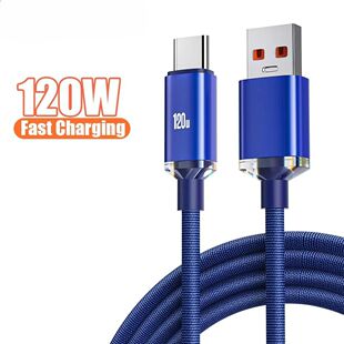 120W 6A Quick Charging Charger Cable Usb Type C Cable for iPhone 15 16 Pro Max Huawei Honor Mobile P