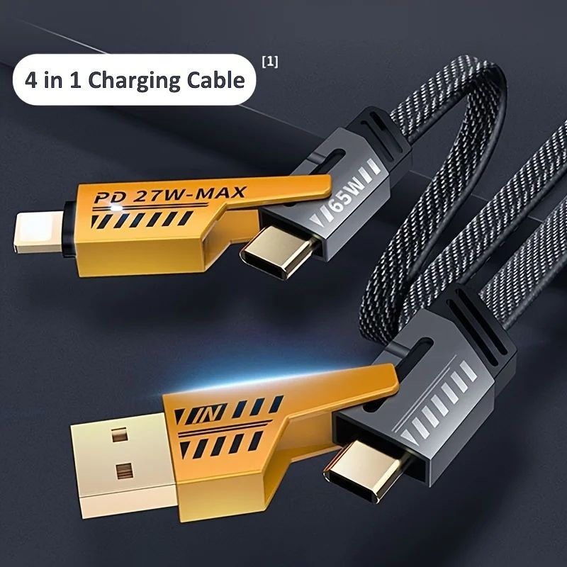 FourInone mecha data cable PD65W Quick charging twoIntwo multifunctional dual type C suitable for Ap