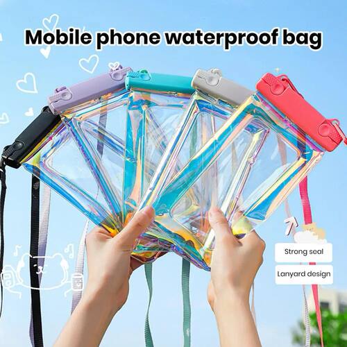 Waterproof Phone Pouch with Lanyard Touchscreen Clear PVC Be