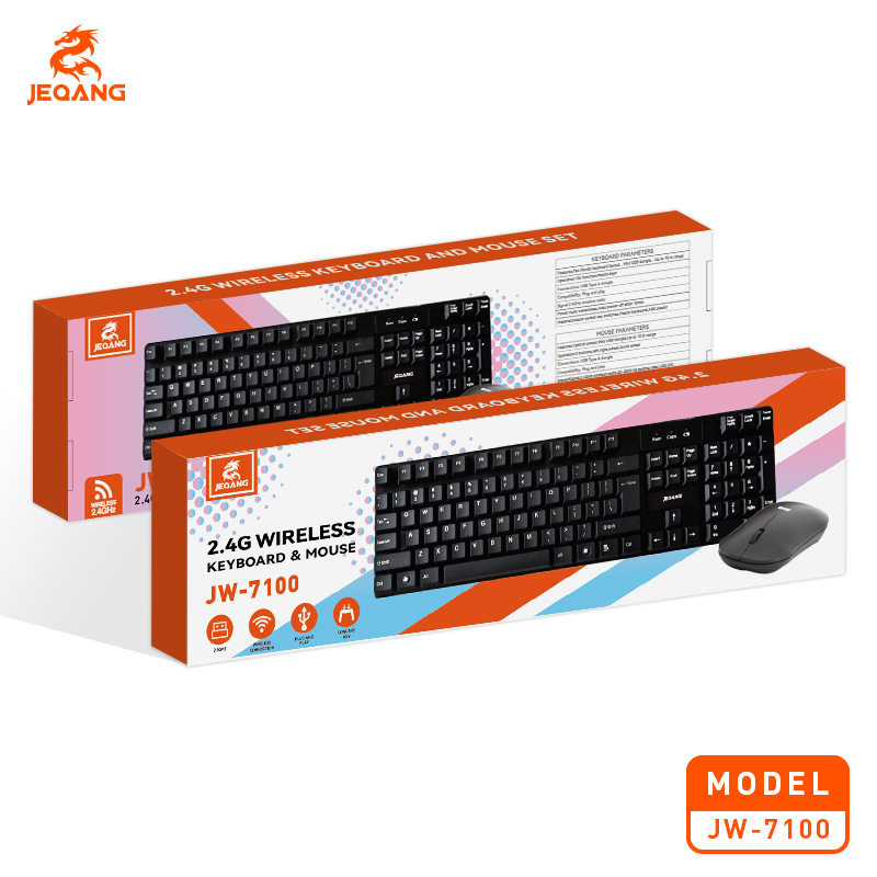 Jw-7100 Wireless Keyboard And Mouse Set 2.4g Home Notebook D