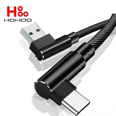 5A USB Type C Cable 90 Degree For Redmi Quick Charing Cord For Honor Huawei Mate Oneplus Realme Angl