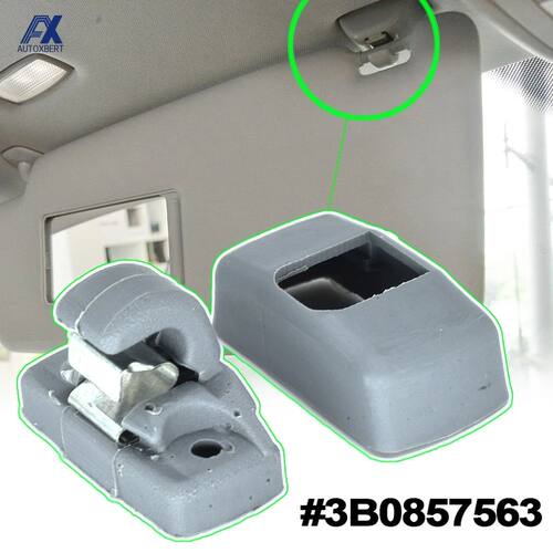 1pc Grey Front Sun Visor Hook Clips Bracket For Seat Altea X