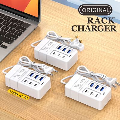 Multiport USB Charger 35W PD Type C Quick Charge Quick Wall Chargers USB Hub Adapter Mobile Phone EU