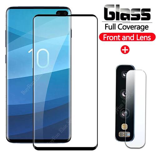 2-in-1 Screen Protector + Camera Glass For samsung S10e S10 Plus Tempered Lens Film galaxy S 10 G973
