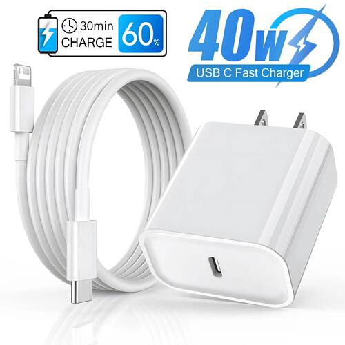 40W Quick Charger For iPhone 14 13 12 11 Pro Max X XS iPad USB Type C Quick Charging Data Cable Phon