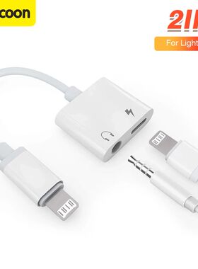 2In1 earphones Jack Charger Adapter AUX Cable For iPhone 14