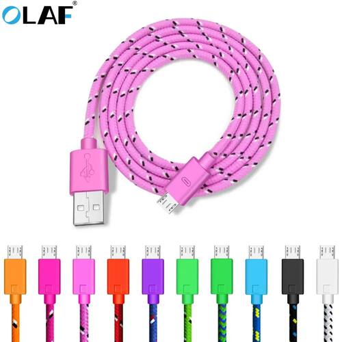 Micro USB Cable 1m 2m 3m Nylon Braided Quick Charging Cable For Samsung S7 LG Huawei Tablet Android