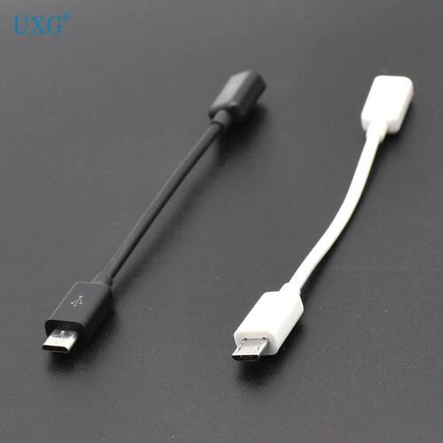 10cm Micro USB Female to Micro USB Male F/M Extension Extender Date Charging Short OTG Cable Black 2