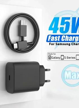 45W PD Charger For Samsung Galaxy S24 S23 S22 Type C Quick Charge USB C to Type C Cable Quick Chargi