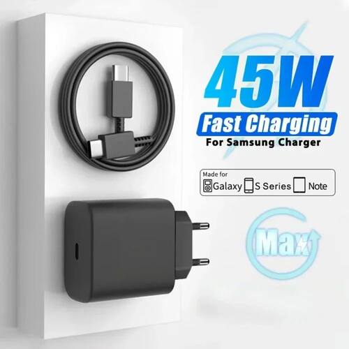 45W PD Charger For Samsung Galaxy S24 S23 S22 Type C Quick Charge USB C to Type C Cable Quick Chargi