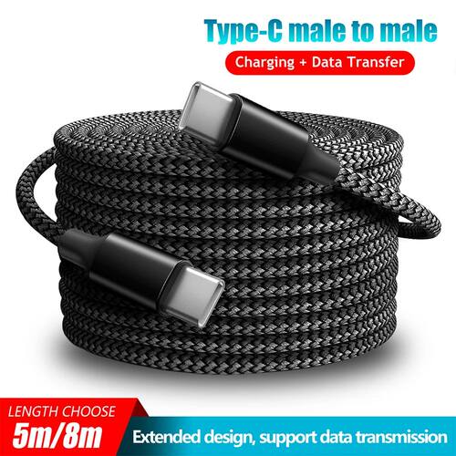 Type C to Type C Cable C to C PD 60W 3m 5m 8m 10-meter Extension Cable for iPhone 15 PRO MAX Plus Hu