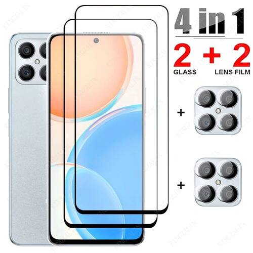 for Huawei Honor X8 8X MAX 8S X6 X5 Tempered Glass Camera Lens Protective Film Full Cover Screen Pro