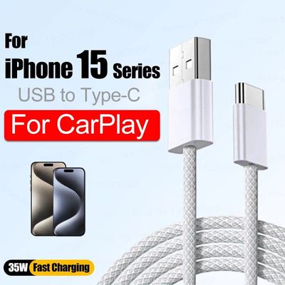 35W USB to Type C Cable For iPhone 15 Pro Max Quick Charging Cables Connect CarPlay Exclusive For Ap