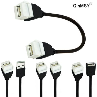 USB 2.0 A Female M to F Male Panel Mount Insert Extended charging data USB3.0 cable Cord Adapter for